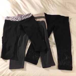 LuluLemon leggings Bundle Size 6 black/pink/purple